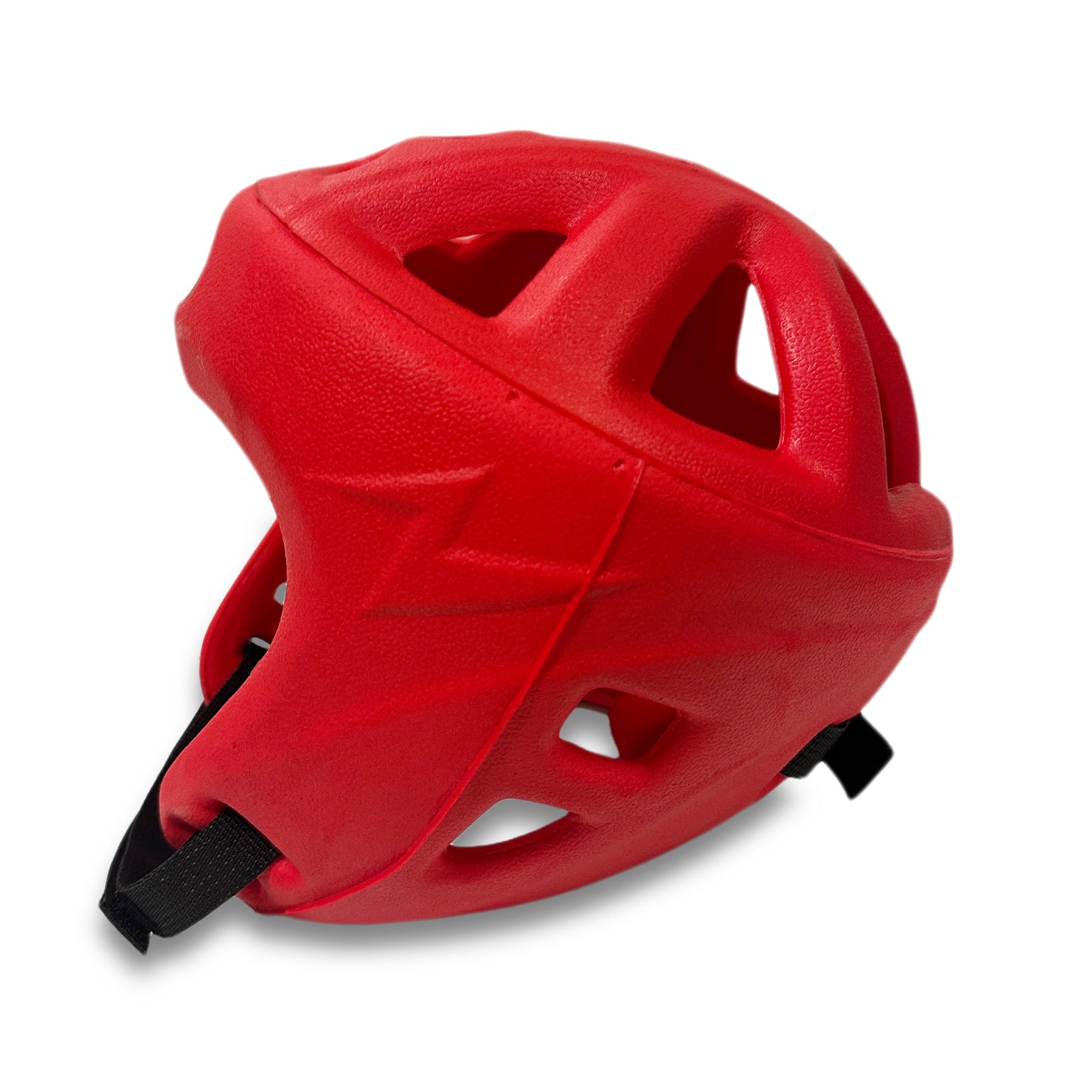 Red RingMaster Sports headguard used in Taekwondo