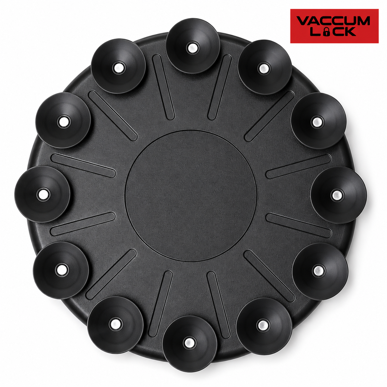 Ringmaster vacuum lock punch bag base with multiple suction cups for superior floor grip, anti-slip performance and training stability