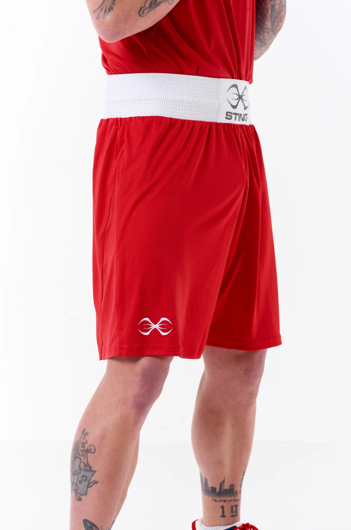 Sting Mettle Boxing Shorts with breathable mesh panelling for ventilation and moisture control.