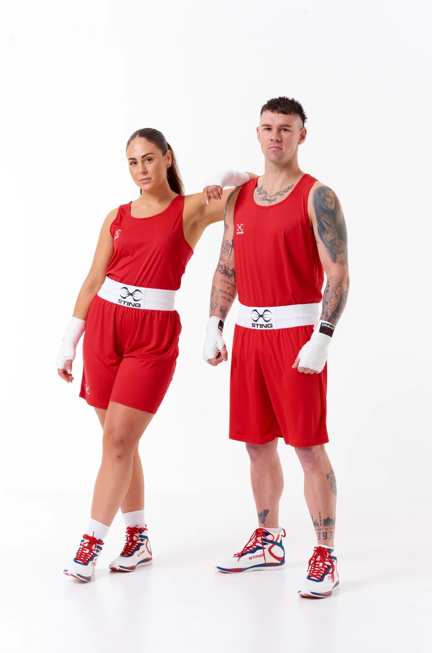 Sting Mettle Boxing Shorts with extra-wide waistband for secure fit during training and competition.
