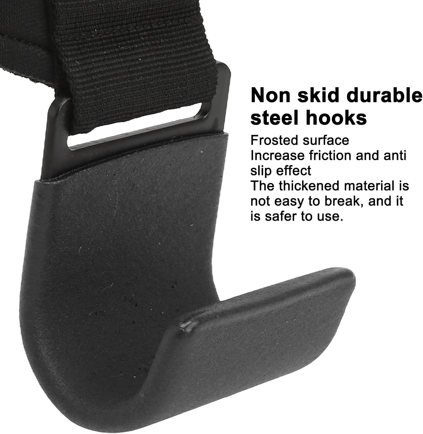 SBR padded wrist wrap on weight lifting hooks