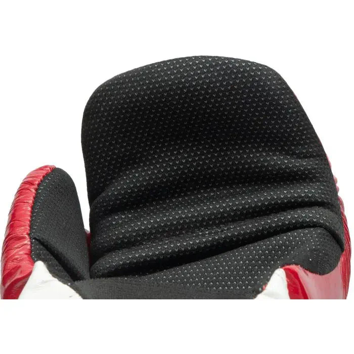 Back view of TOP TEN Pointfighter Glossy Block Red gloves for martial arts sparring