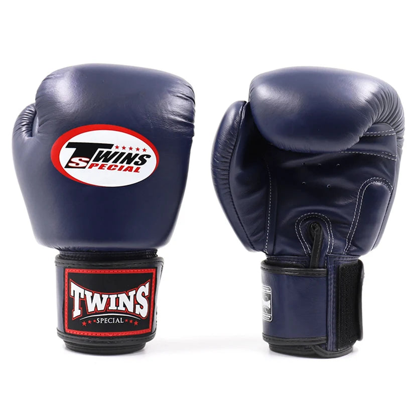 Twins Boxing Gloves Navy used for boxing Muay Thai kickboxing bag work pad work and sparring training