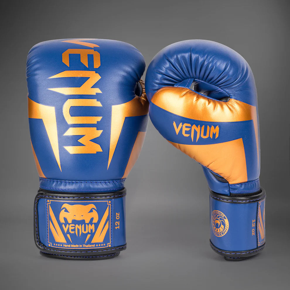 Venum Elite boxing gloves for Muay Thai, kickboxing, and professional training.