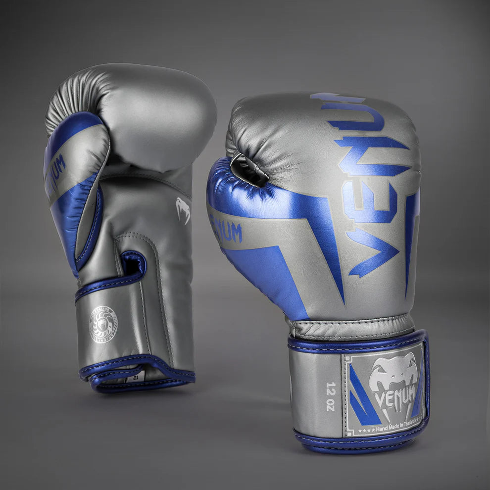 Professional Venum Elite boxing gloves designed for sparring and heavy bag work.