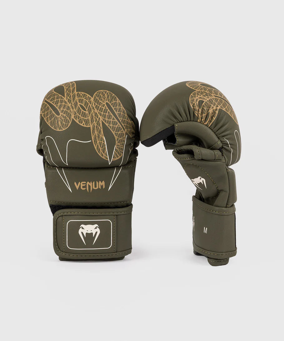 Venum Serpenti MMA Sparring Gloves Khaki Bronze Ivory product shot