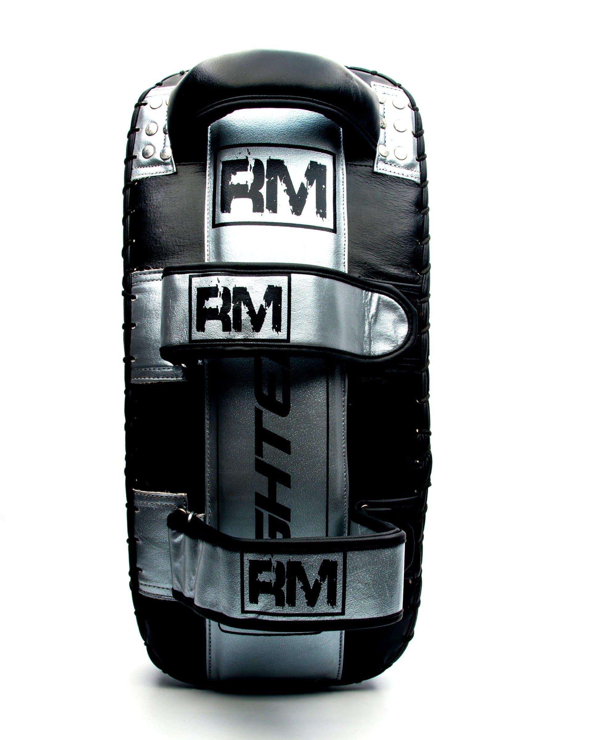 RingMaster Sports One Size Arm Pads Genuine Leather Blue and White (Single Item) image 3