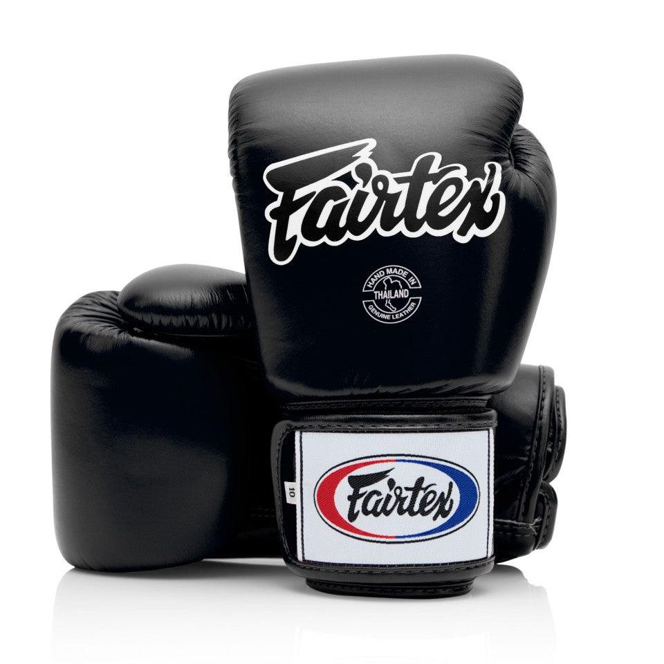 Fairtex Black Velcro Boxing Gloves - RINGMASTER SPORTS - Made For Champions