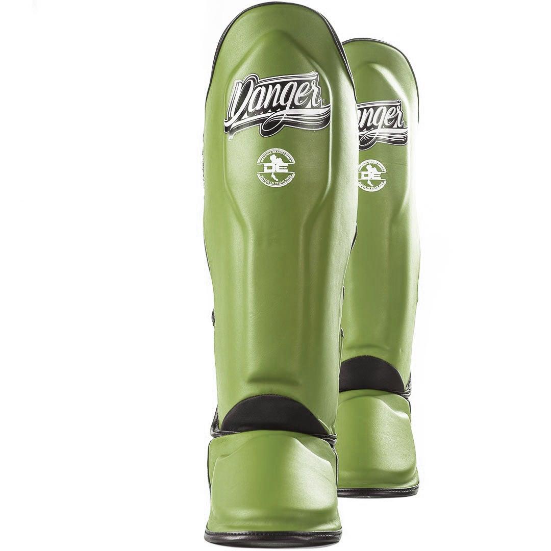 Danger Equipment Super Max Thai Shin Guard - Green - RingMaster Sports