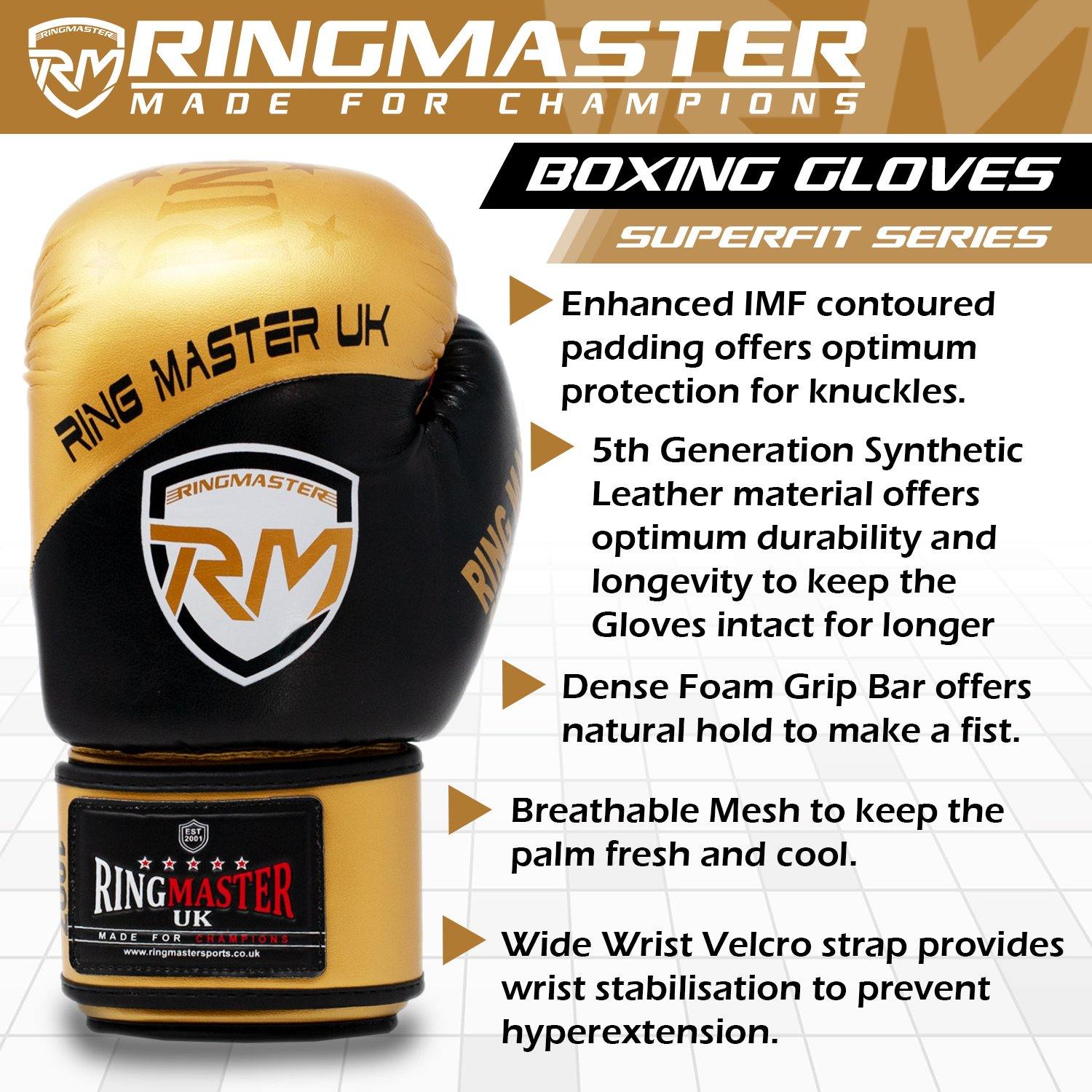 RingMaster Sports Boxing Gloves Superfit Series - RingMaster Sports