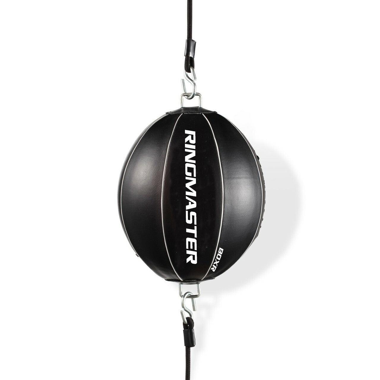 RingMaster Sports Double End Round Speed Ball BoxR Series Genuine Leather White/Black - RINGMASTER SPORTS - Made For Champions