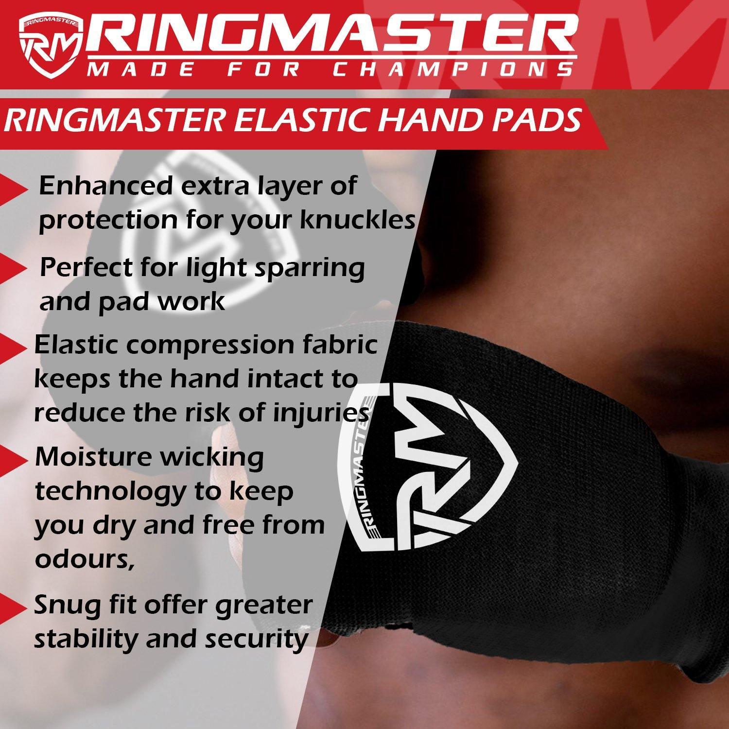 RingMaster Sports Slip on Elastic Hand Pads Mitts - RingMaster Sports