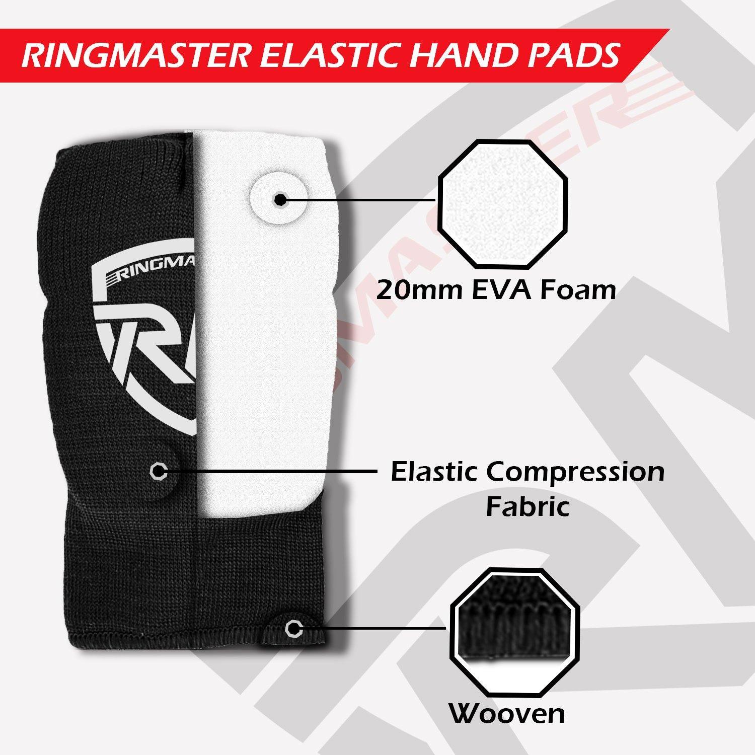 RingMaster Sports Slip on Elastic Hand Pads Mitts - RingMaster Sports