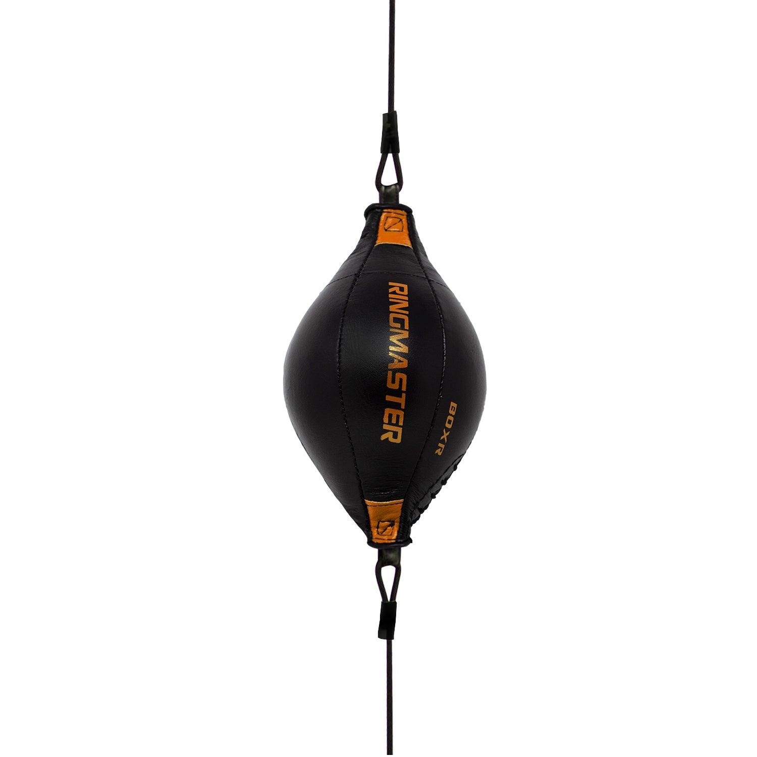 RingMaster Sports Double End Diamond Speed Ball BoxR Series Genuine Leather Gold/Black - RINGMASTER SPORTS - Made For Champions