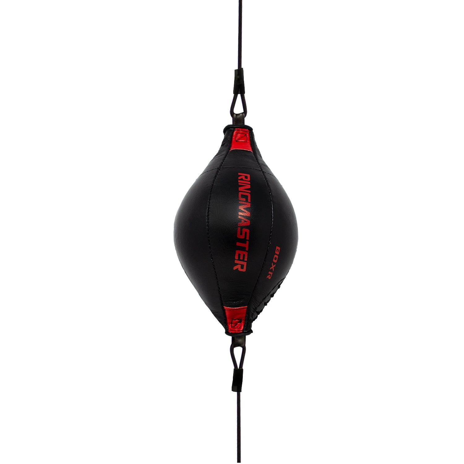 RingMaster Sports Double End Diamond Speed Ball BoxR Series Genuine Leather Red/Black - RINGMASTER SPORTS - Made For Champions