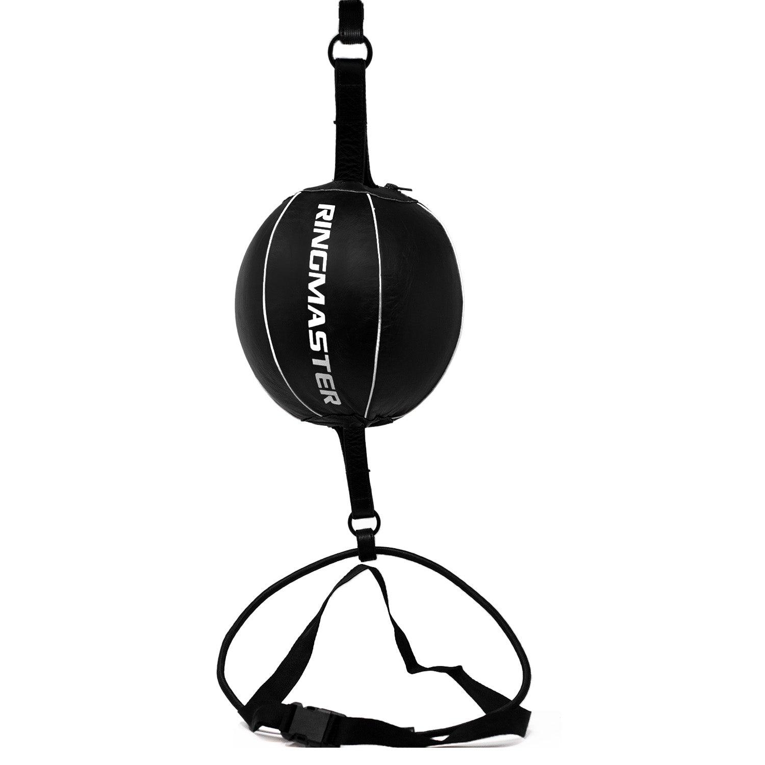 RingMaster Sports Double End Round Speed Ball Champion Series Genuine Leather White/Black - RINGMASTER SPORTS - Made For Champions