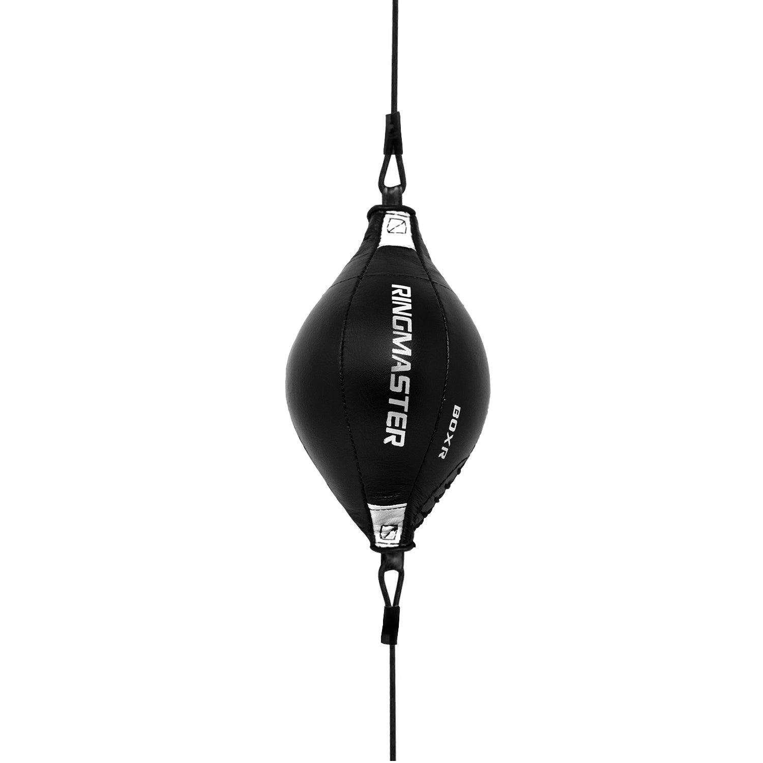 RingMaster Sports Double End Diamond Speed Ball BoxR Series Genuine Leather White/Black - RINGMASTER SPORTS - Made For Champions