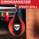 RingMaster Sports Speed Ball Synthetic Leather Red/Black - RingMaster Sports