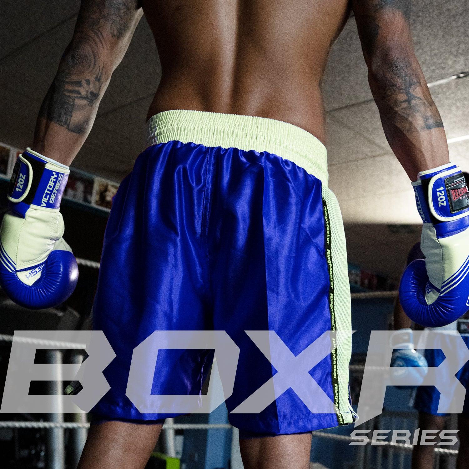 boxing equipment, boxing clothing, boxing apparel, ringwear, boxing ringwear, shorts, boxing shorts, boxing shorts men, boxingshorts, muay thai shorts, custom boxing shorts, personalised boxing shorts, kick boxing short, Ringmaster sports clothing, Ringmaster boxing shorts, Ringmaster ringwear shorts, boxing Blue shorts,