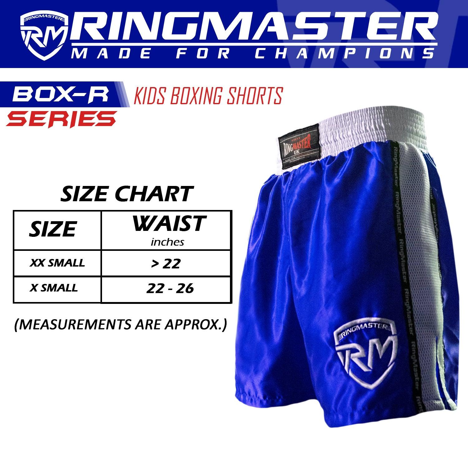 RingMaster Sports BoxR Kids Boxing Shorts Blue - RINGMASTER SPORTS - Made For Champions