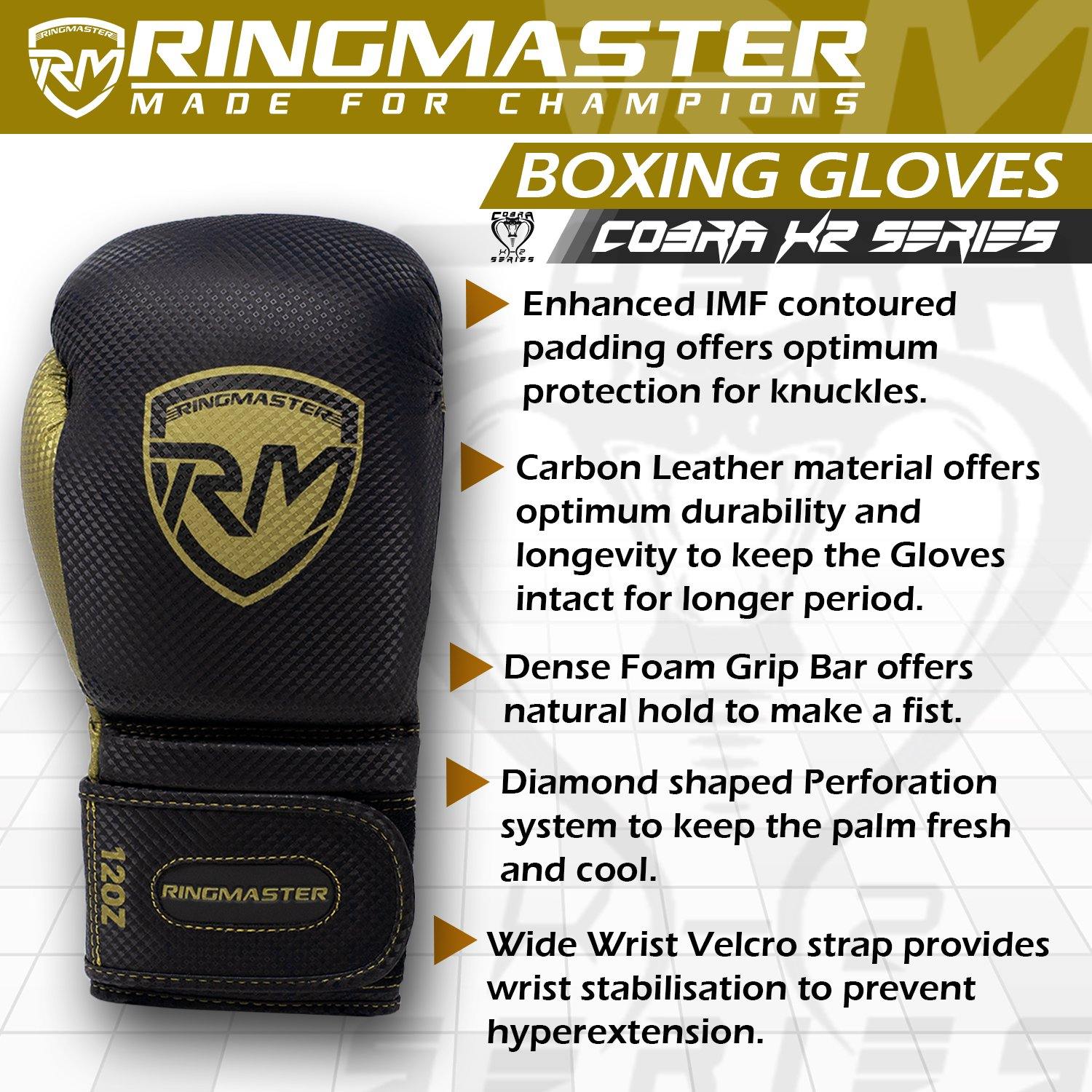 RingMaster Sports Cobra X2 Series Boxing Gloves - RingMaster Sports