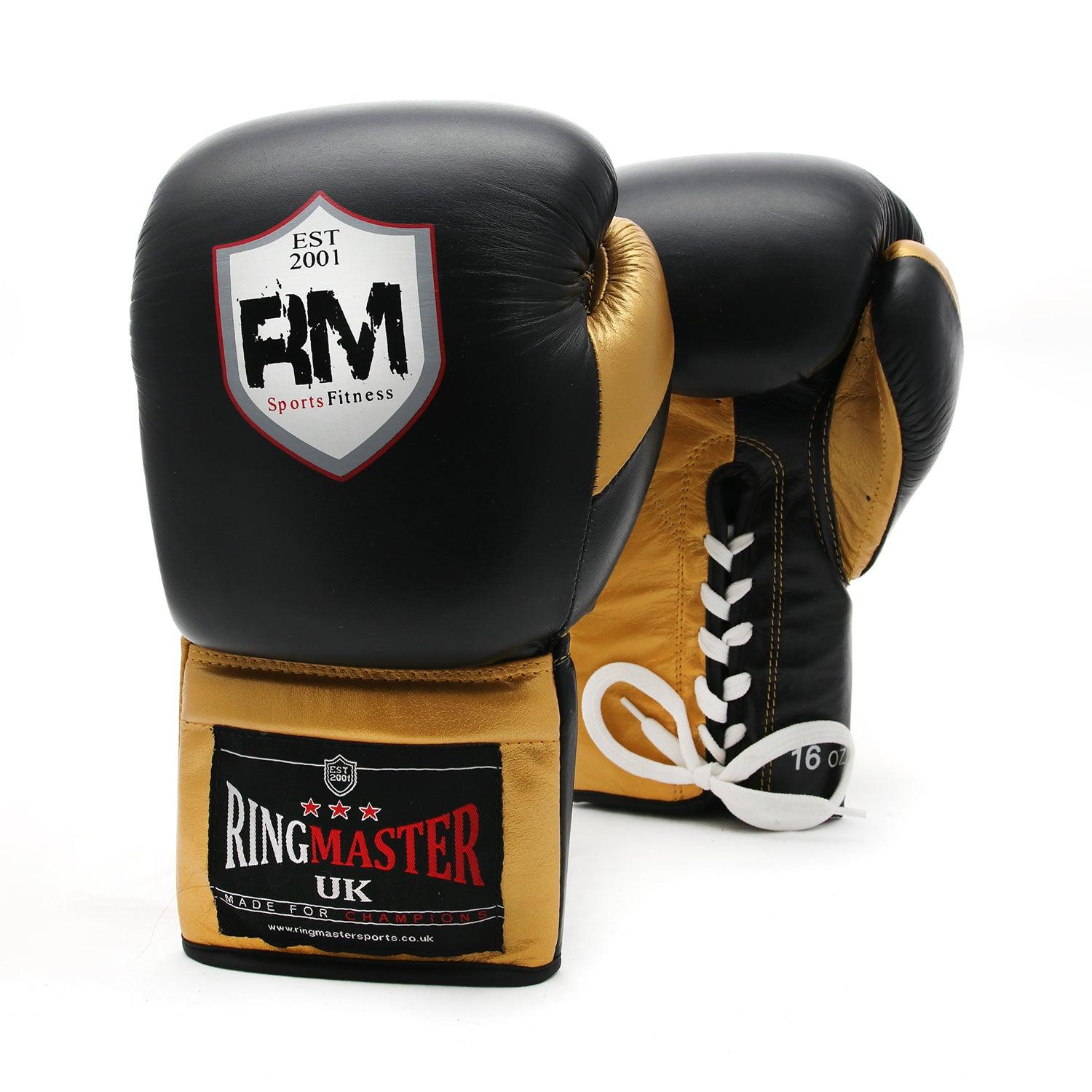 RingMaster Sports Sparring Boxing Gloves PS1.0 Series Black gold image 1
