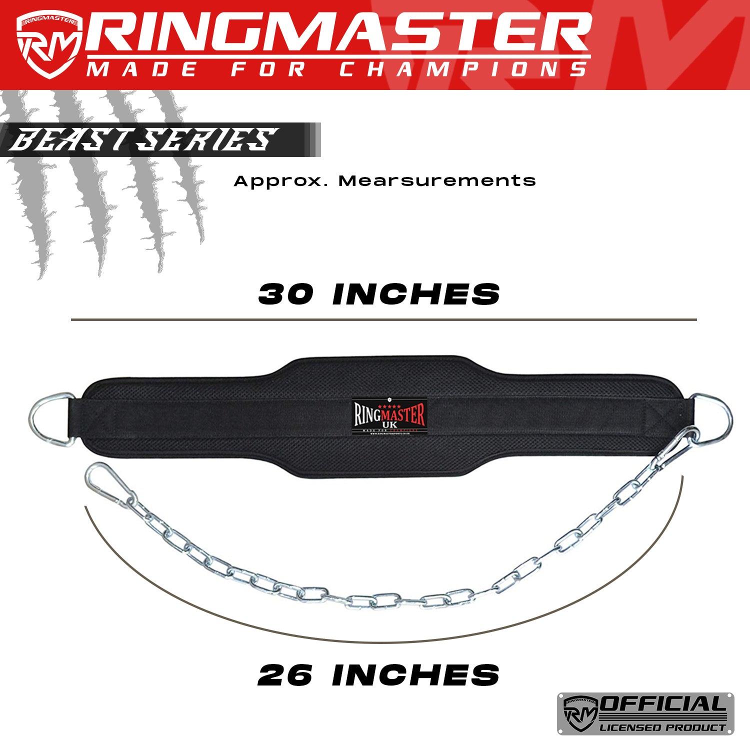 RingMaster Sports Weight Lifting Training Dipping Belt with Chain - RINGMASTER SPORTS - Made For Champions