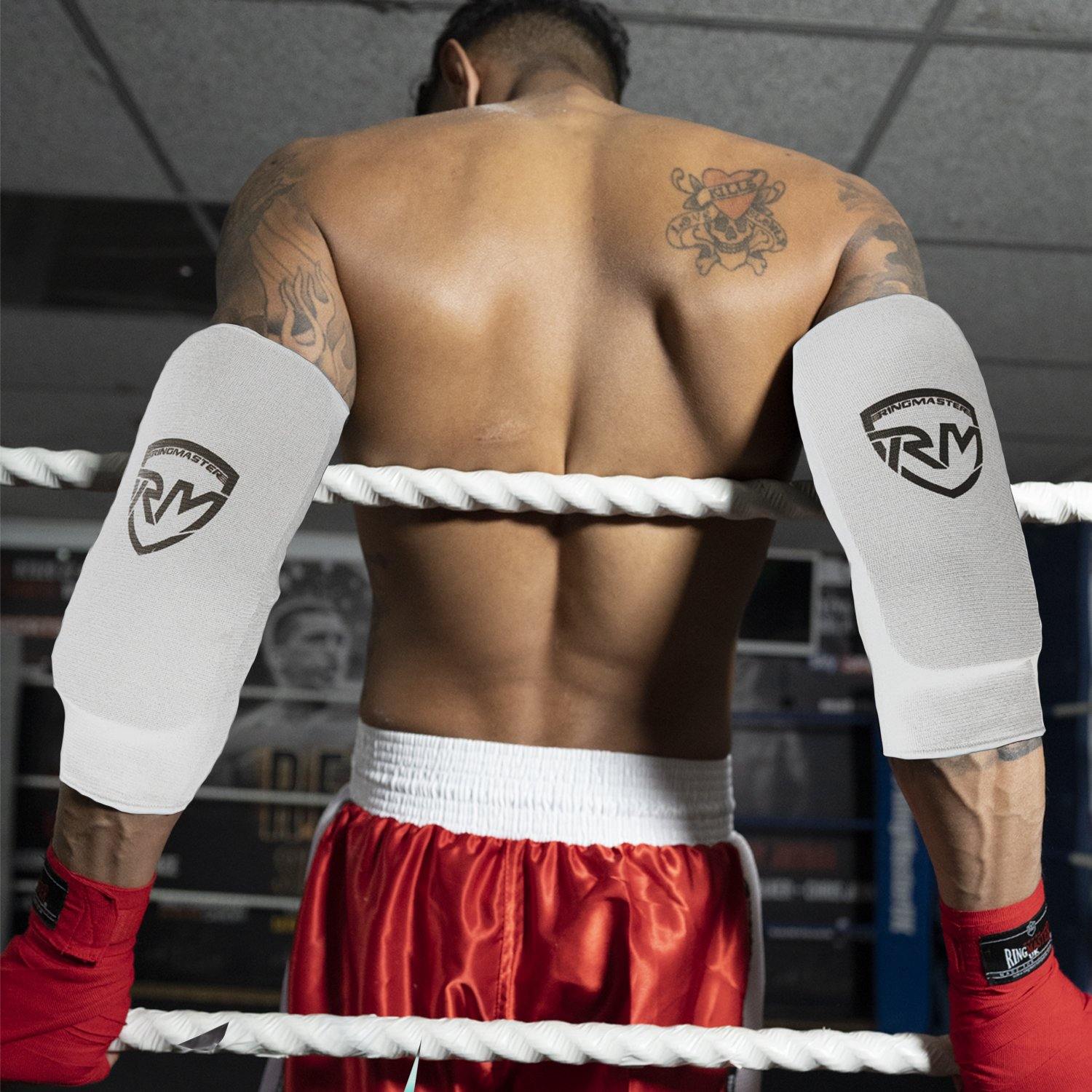 RingMaster Sports Forearm Support Pads White - RingMaster Sports