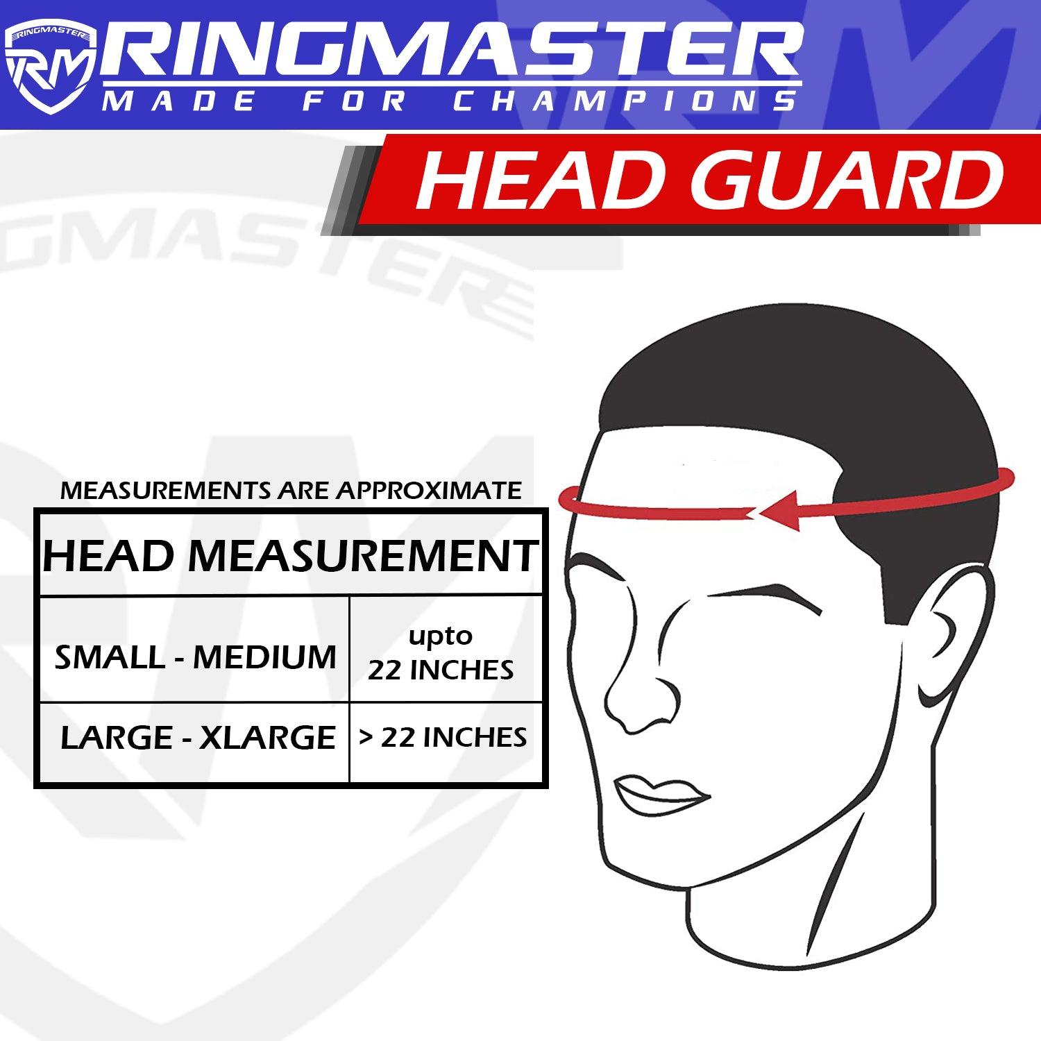 RingMaster Sports Boxing Head Guard blue & white training sparring mma kickboxing martial arts muay thai