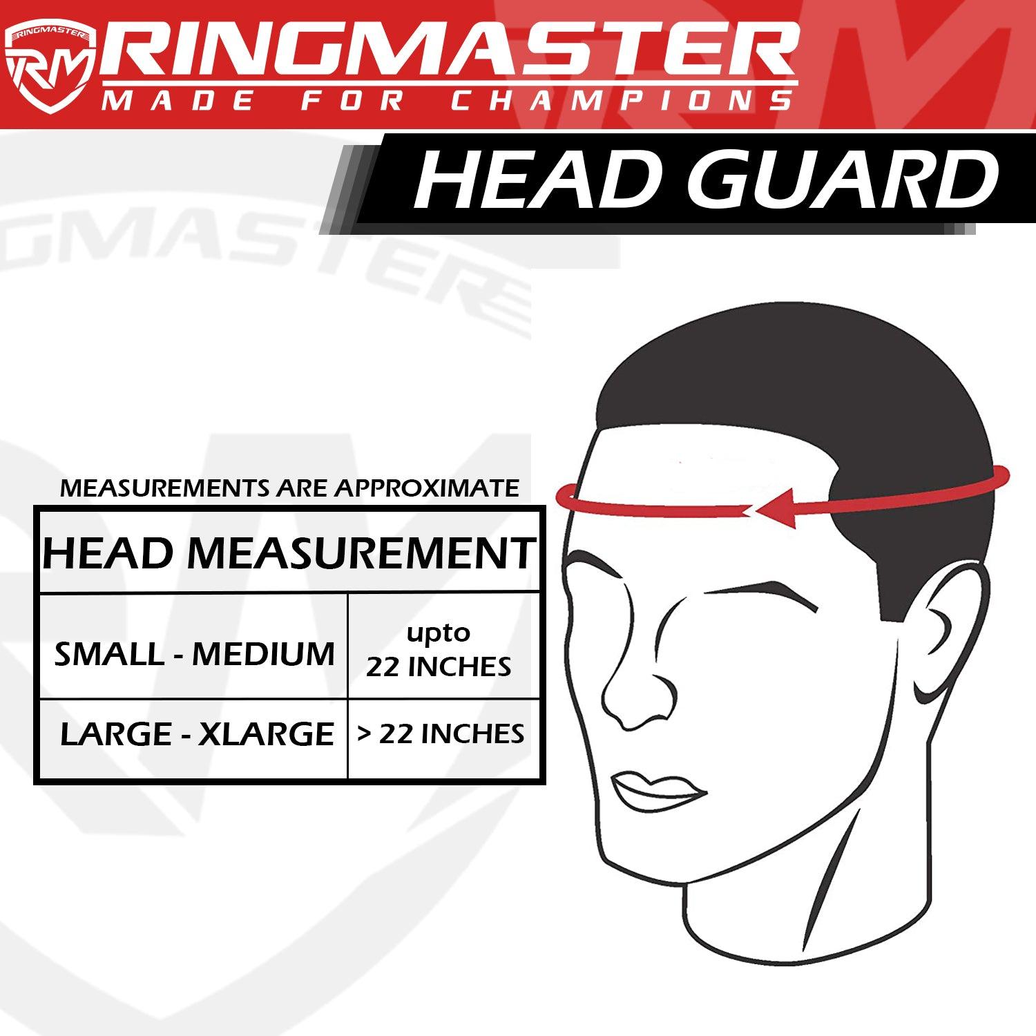RingMaster Sports Boxing Head Guard red & white training sparring mma kickboxing martial arts muay thai