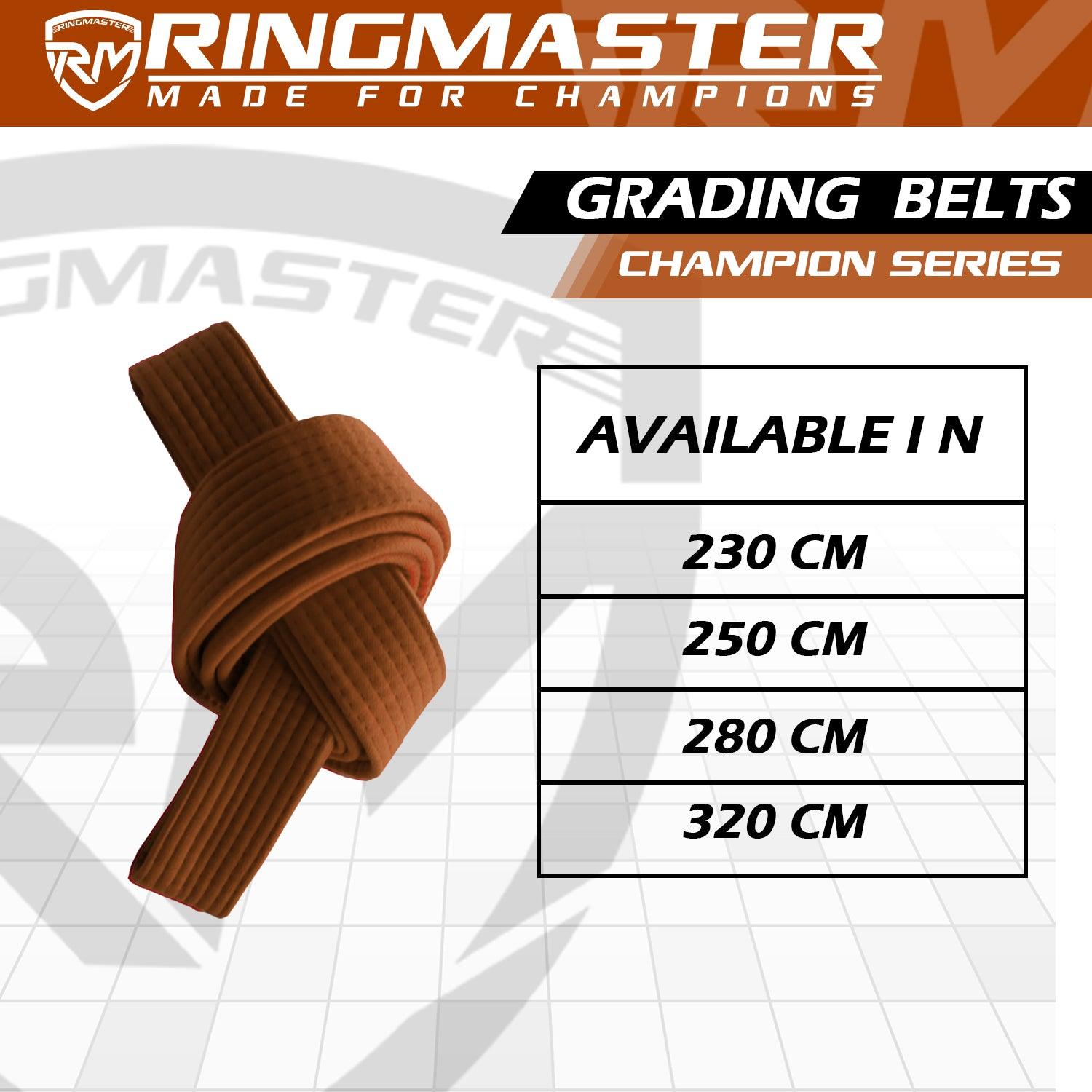 RingMaster Sports Plain Coloured Belts Champion Series - RINGMASTER SPORTS - Made For Champions