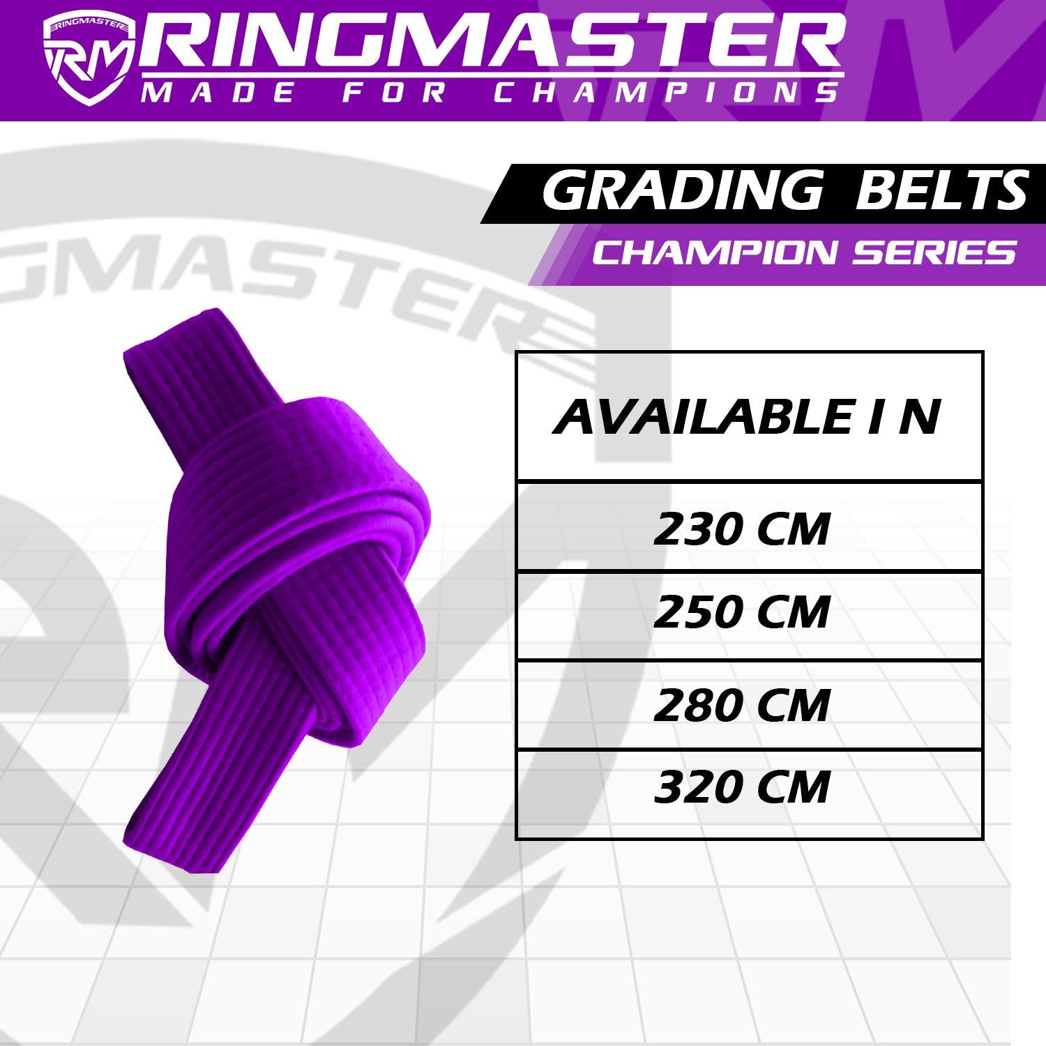 RingMaster Sports Plain Coloured Belts Champion Series - RINGMASTER SPORTS - Made For Champions