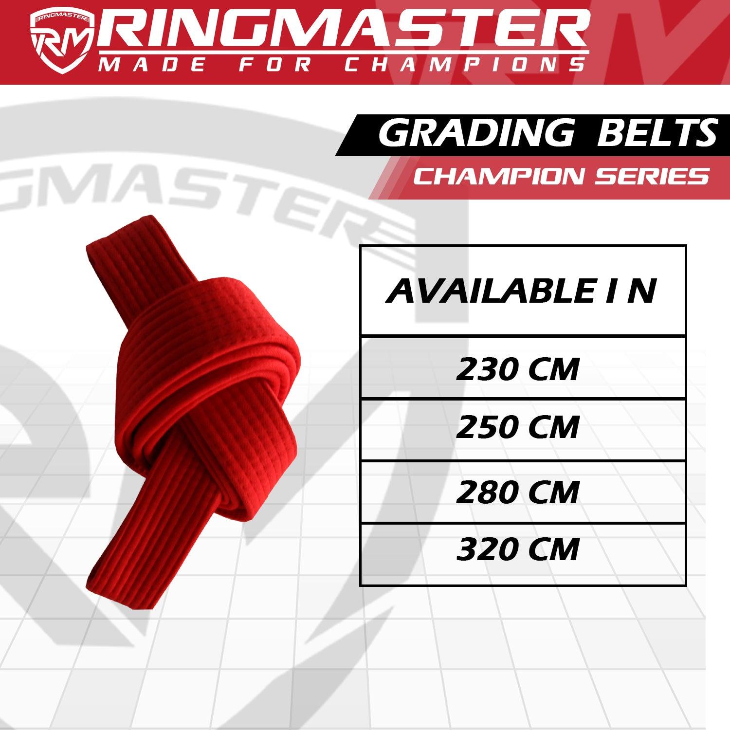 RingMaster Sports Plain Coloured Belts Champion Series - RINGMASTER SPORTS - Made For Champions