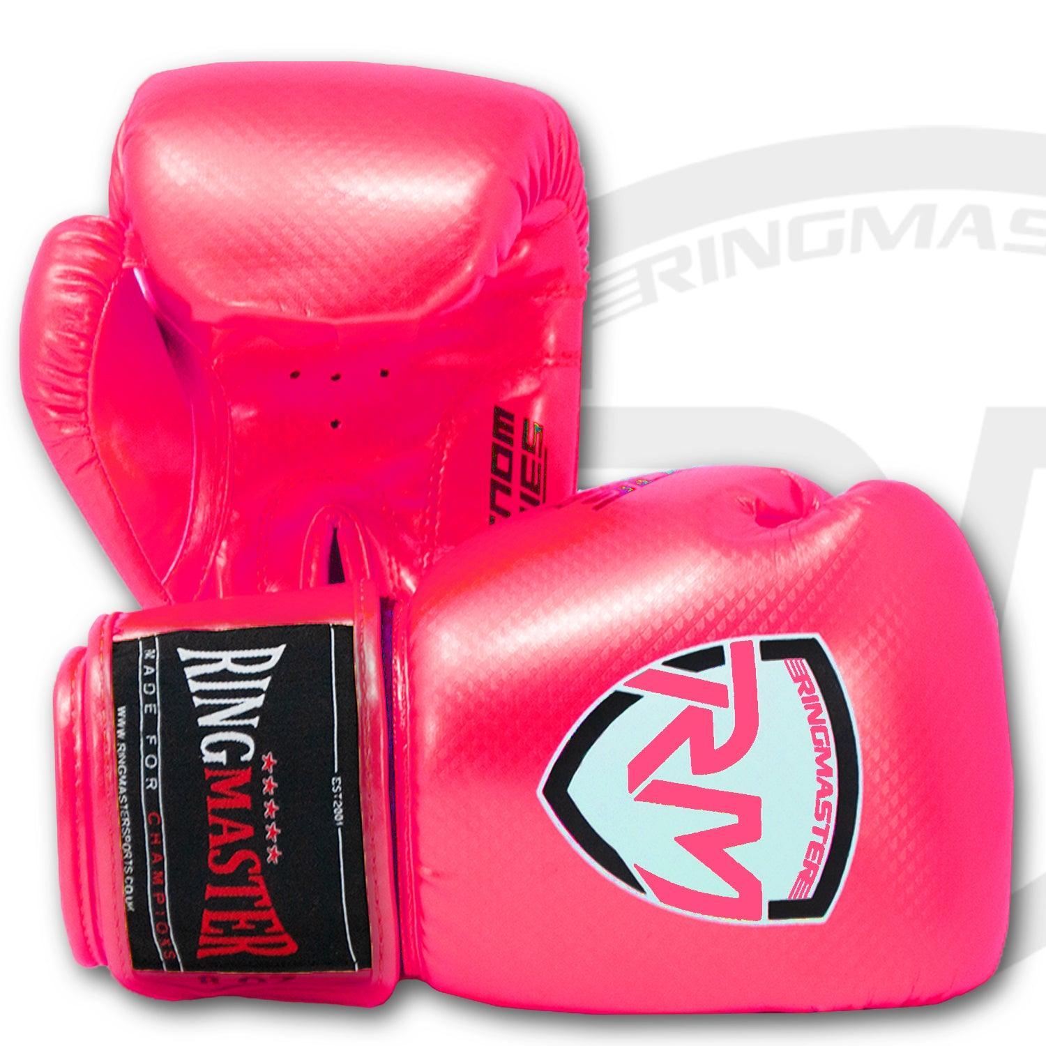 RingMaster Sports - Phenom Kids Boxing Gloves CarbonTech Bright Pink - RingMaster Sports