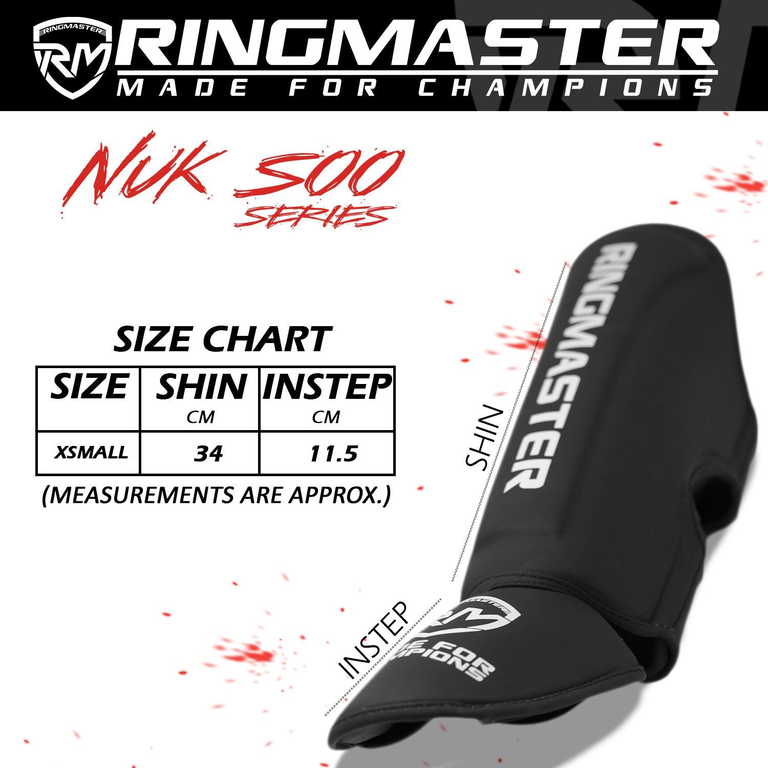 RingMaster Kids Shin Instep Guard Nuk Soo Series Black - RingMaster Sports