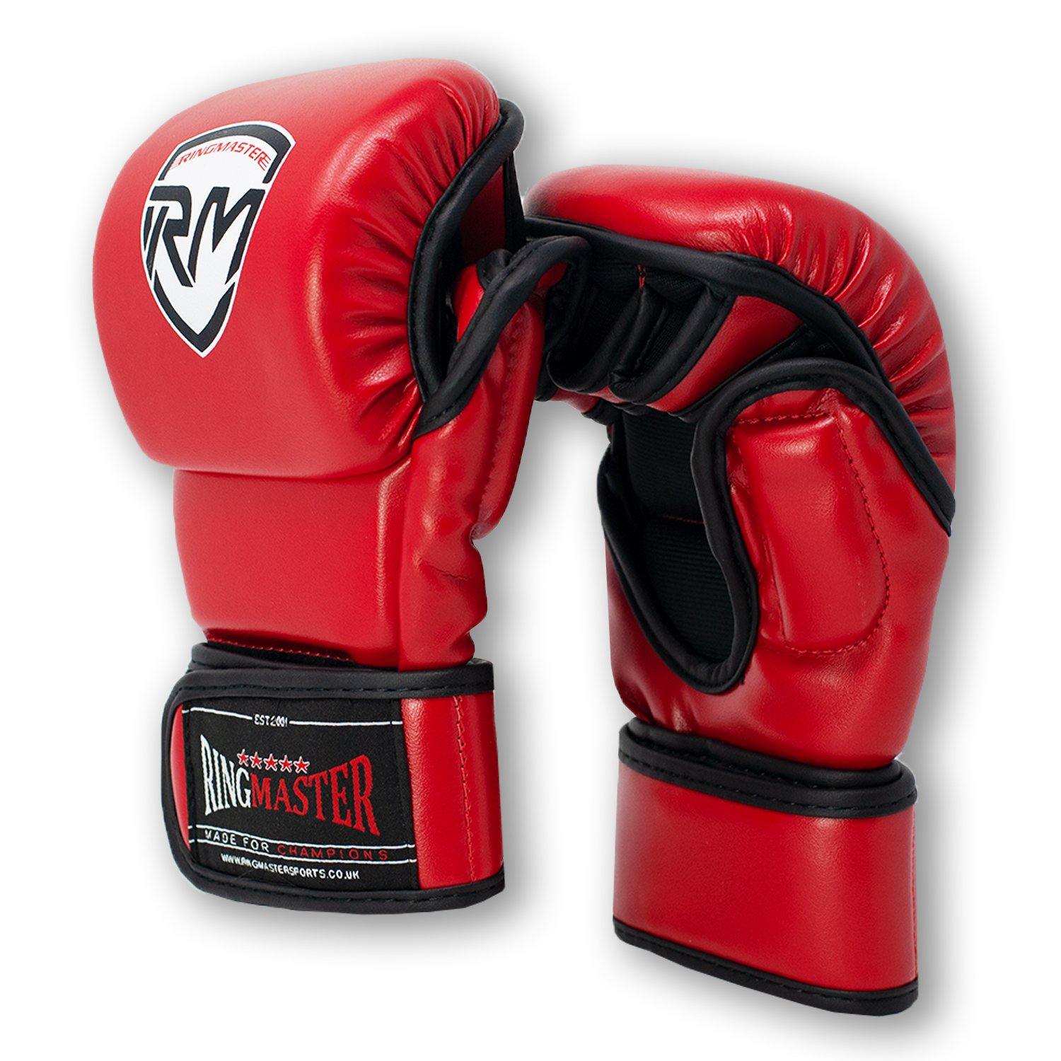 RingMaster Sports Warrior Series MMA Gloves 8oz Red - RingMaster Sports