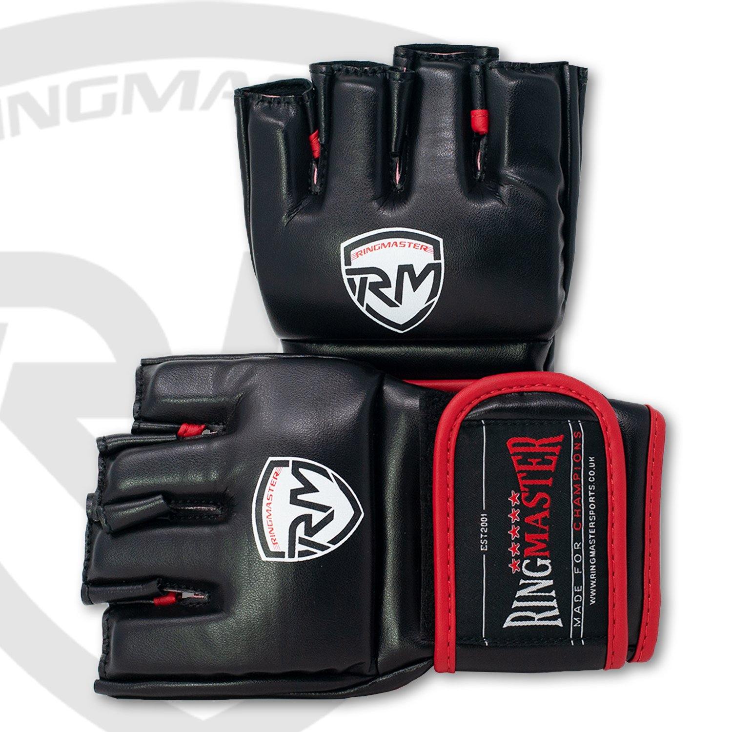RingMaster Sports Warrior Series MMA Gloves 5oz Black - RingMaster Sports