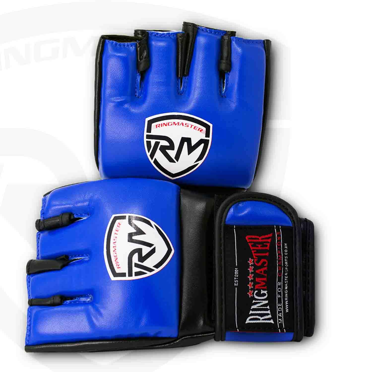 RingMaster Sports Warrior Series MMA Gloves 5oz Blue - RingMaster Sports