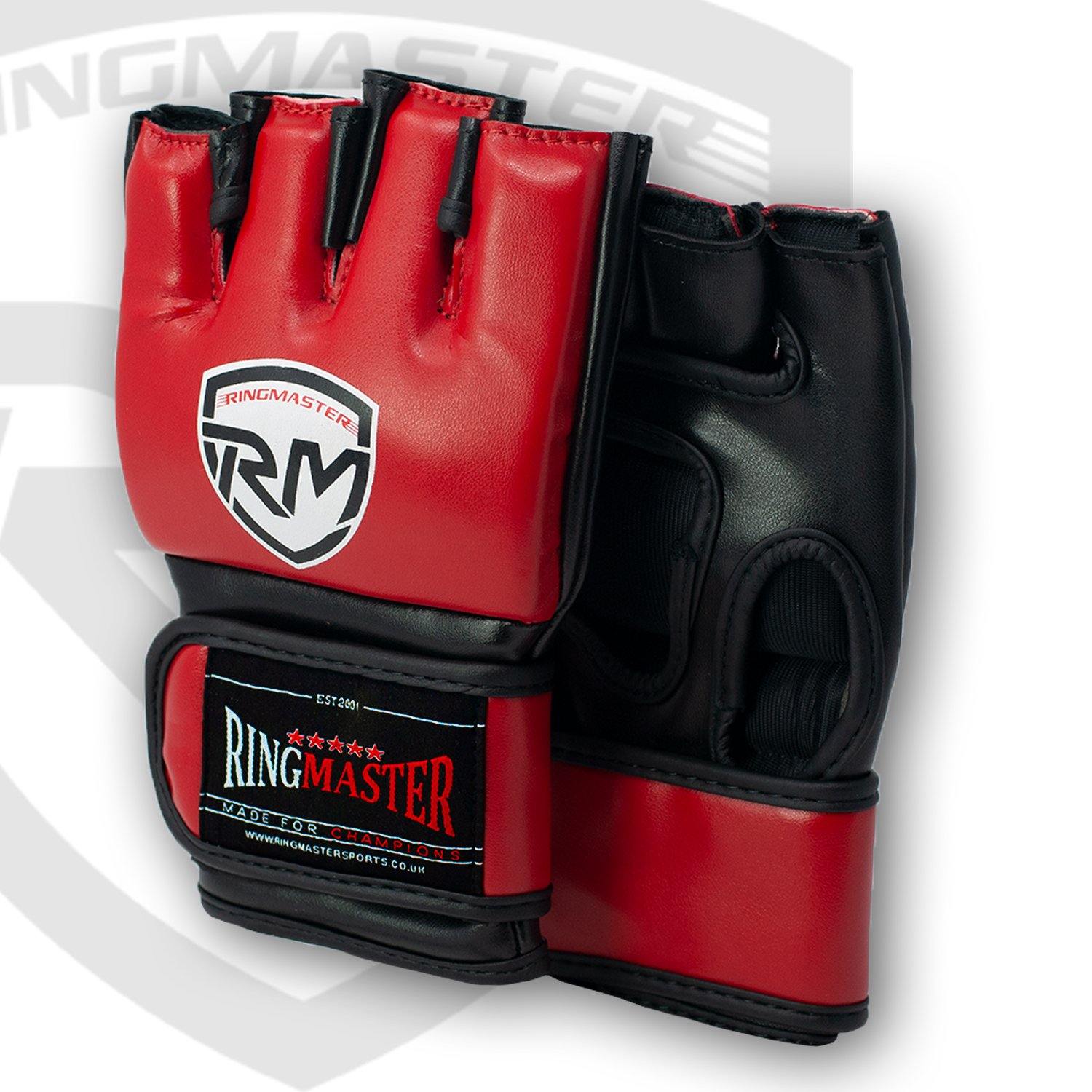 RingMaster Sports Warrior Series MMA Gloves 5oz Red - RingMaster Sports