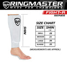RingMaster Sports Elastic Shin Pads White - RINGMASTER SPORTS - Made For Champions