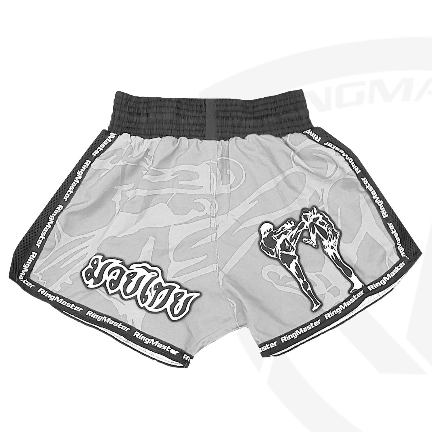 RingMaster Sports Warrior Thai / Kickboxing Shorts White - RingMaster Sports