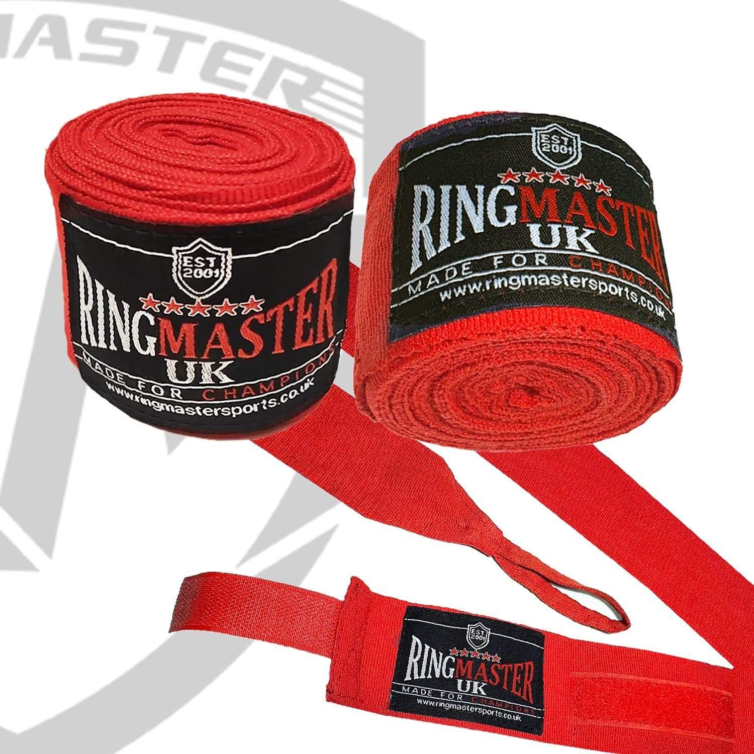 RingMaster Sports Hand Wraps, Boxing Equipment, muay thai hand wraps, handwraps for boxing, hand straps, best boxing hand wraps, best boxing wraps, boxing tape for hands, boxing handwraps, quick wraps, mma hand wraps, boxing inner gloves, muay thai wraps, hand wraps, boxing wraps, boxing hand wraps, boxing wrist wraps Red