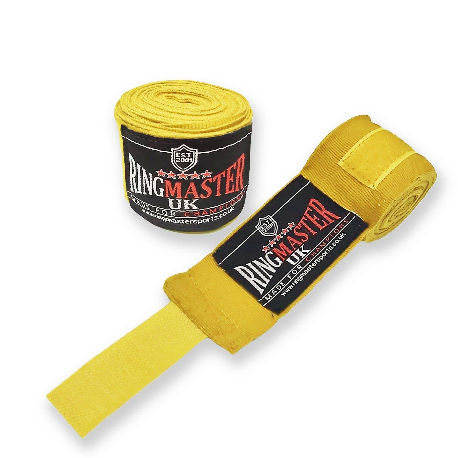 RingMaster Sports Hand Wraps, Boxing Equipment, muay thai hand wraps, handwraps for boxing, hand straps, best boxing hand wraps, best boxing wraps, boxing tape for hands, boxing handwraps, quick wraps, mma hand wraps, boxing inner gloves, muay thai wraps, hand wraps, boxing wraps, boxing hand wraps, boxing wrist wraps yellow