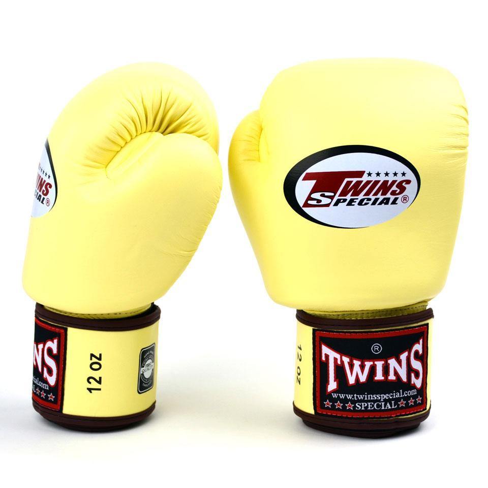 BGVL3 Twins Vanilla Velcro Boxing Gloves 14oz - RingMaster Sports