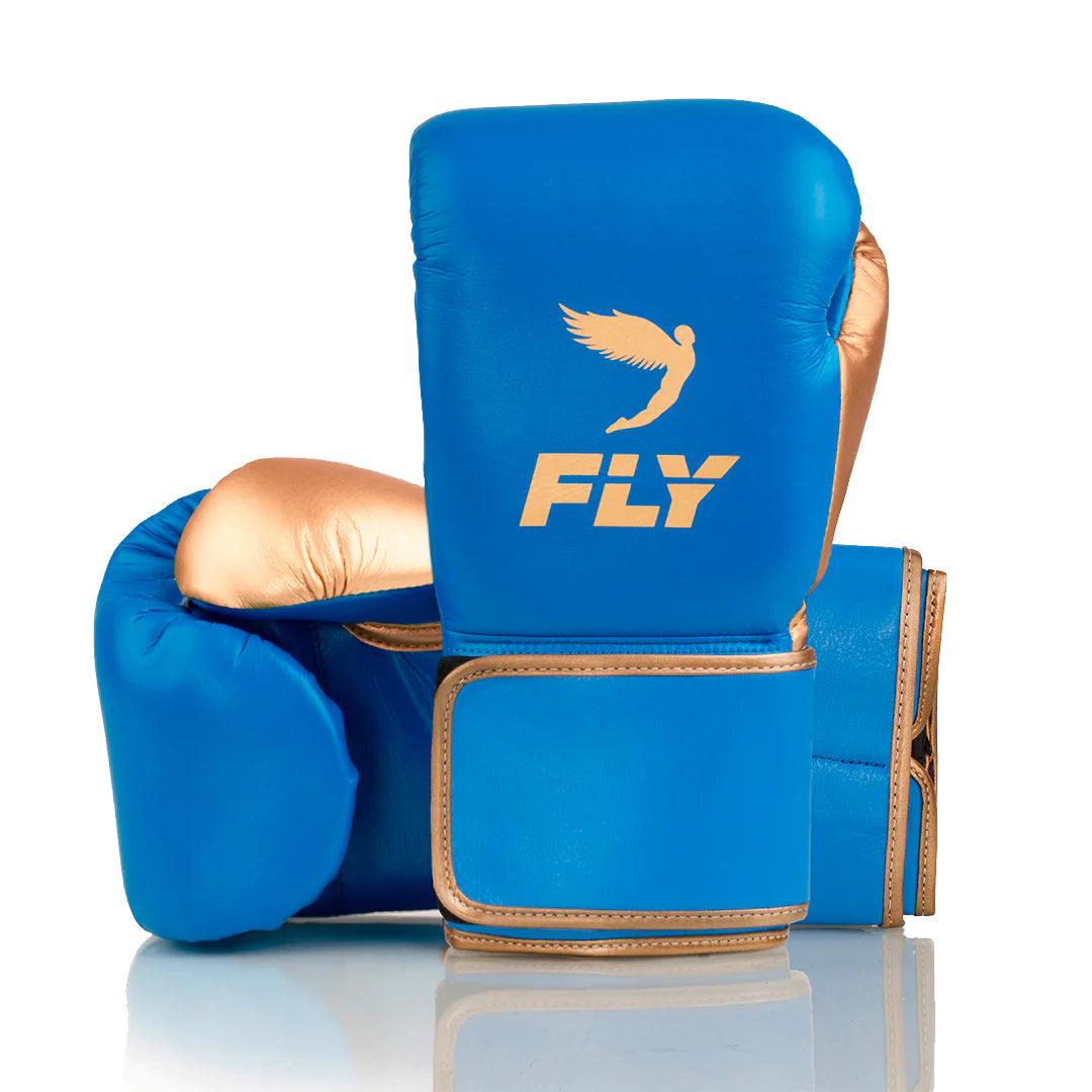 Fly boxing gloves Fly MMA gloves Superloop X Blue Gold Gloves