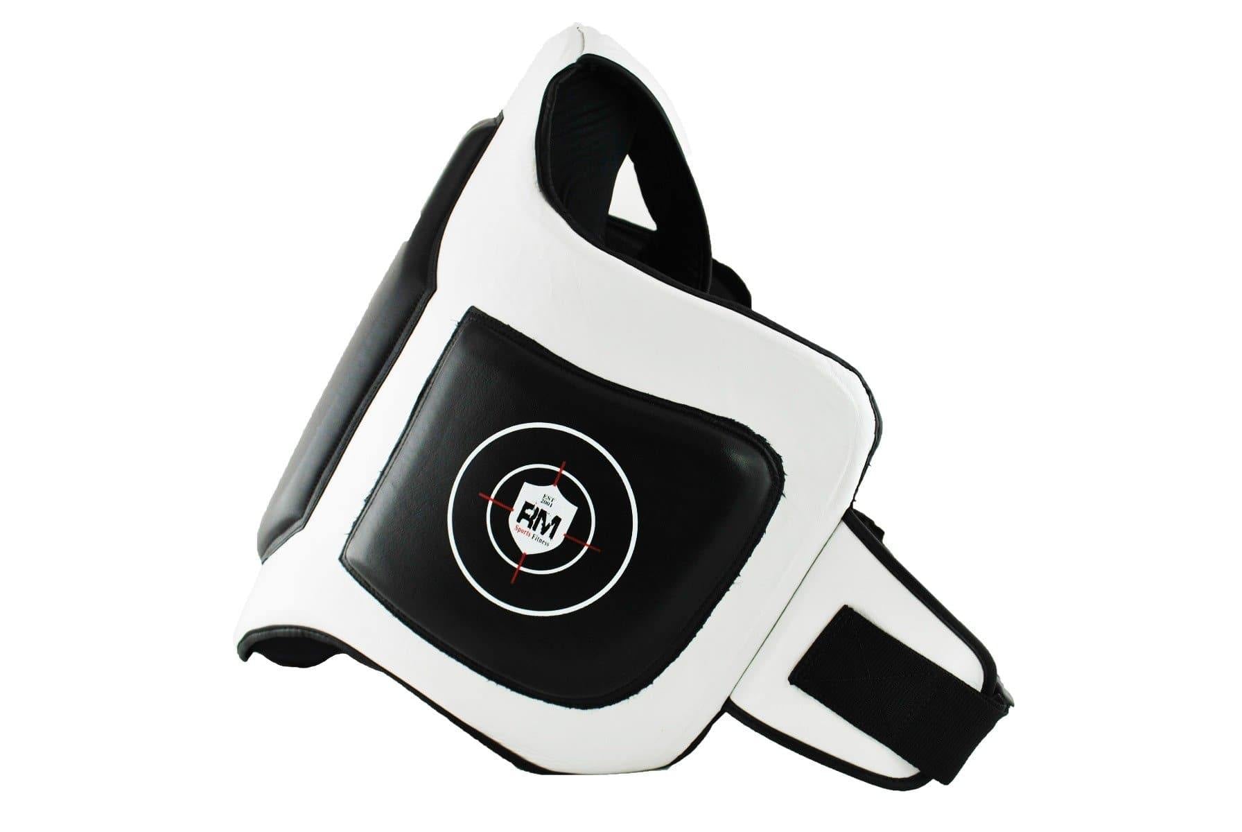 RingMaster sports One Size Body Protectors Genuine Leather White and Black Image 3