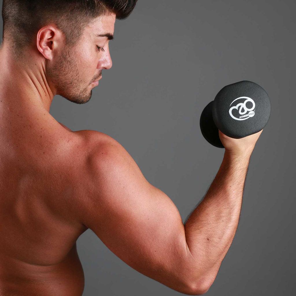 5kg Neoprene Dumbbells - Black (Pair) - RINGMASTER SPORTS - Made For Champions