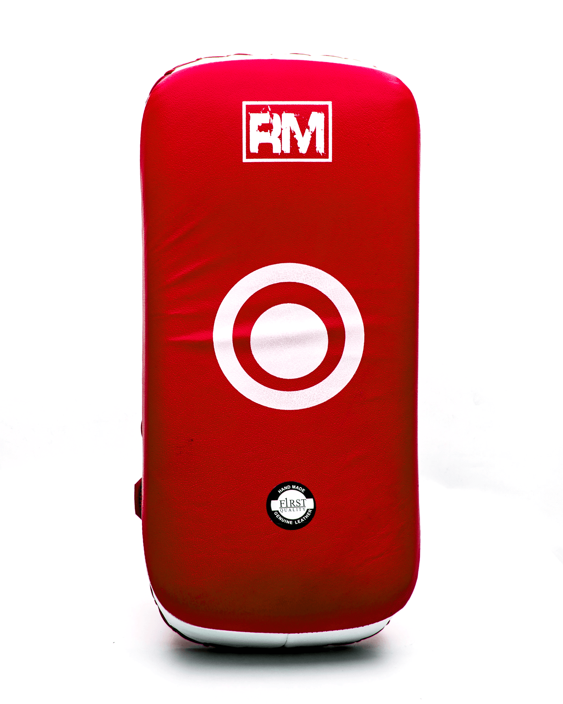 One Size Red and White Genuine Leather RingMaster sports Arm Pads image 1