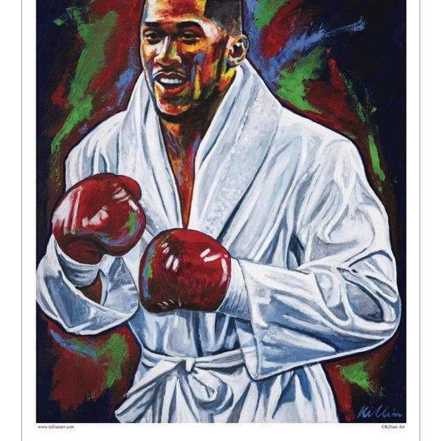 Anthony Joshua "The Champ" produced live in Cardiff Painting Print Poster original painting By Patrick J. Killian Image 1