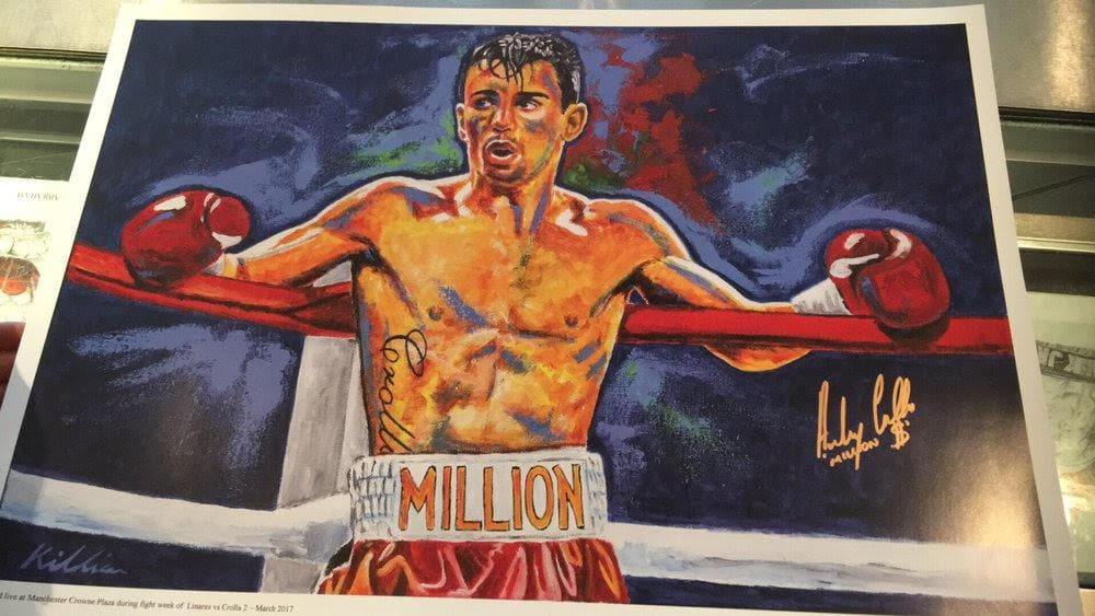 Anthony Crolla artwork based on an original painting by Patrick J. Killian